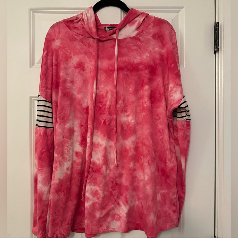 HEIMISH USA Pink Tie-Dye Hoodie